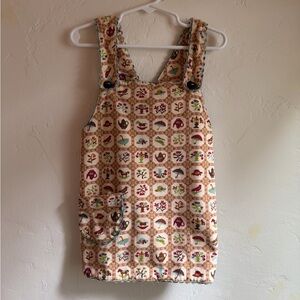 Misha and Puff spring trellis cream apron shirt